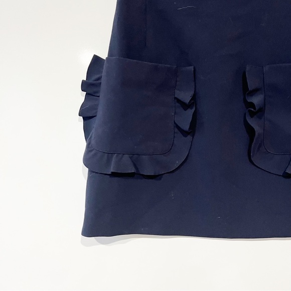 Sandro Frill-pocket Stretch-woven Skirt In Deep Navy - Picture 5 of 13